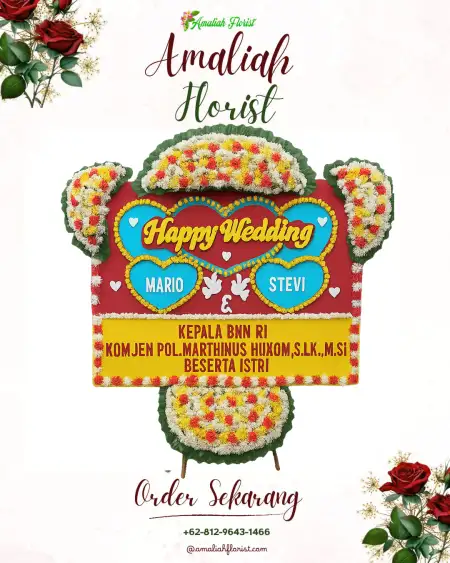 Papan Bunga Pernikahan Sukataris